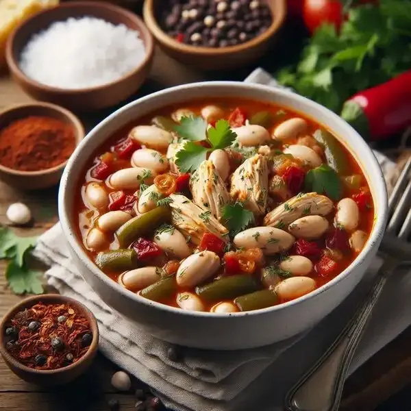 White Bean Chicken Chili Recipe: A savory and comforting dish featuring chicken, white beans, and spices.